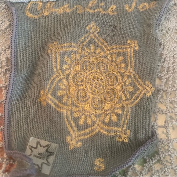 Charlie Joe size Small Bohemian Ziggy Top Gray Lace Dress Bikini Cover Up - Picture 3 of 7